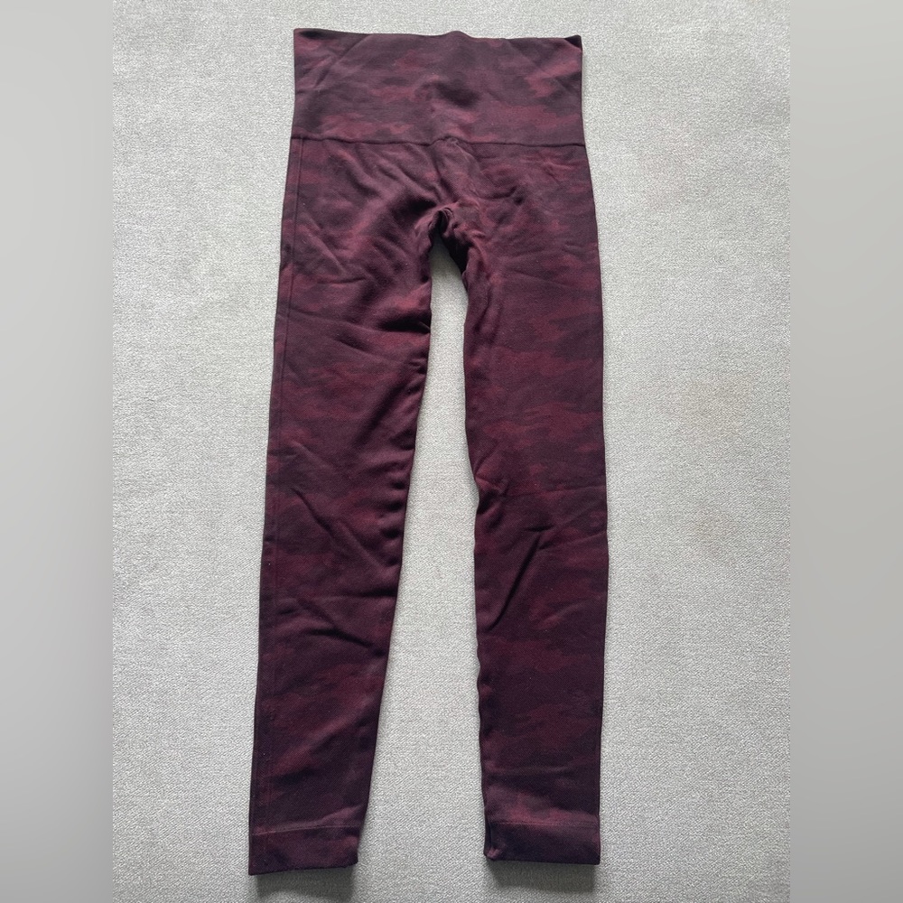 Maroon Camo SPANX Leggings